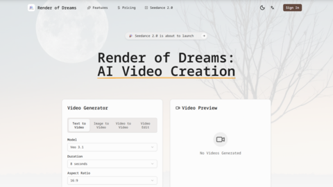 Render of Dreams
